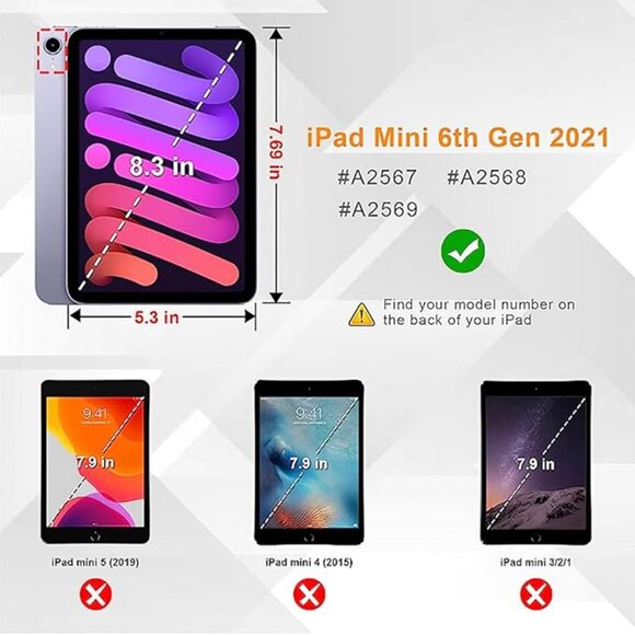 🆕️ Kids Case for iPad Mini 7 / Mini 6 (Green) — Shockproof, Lightweight, - Picture 2 of 3